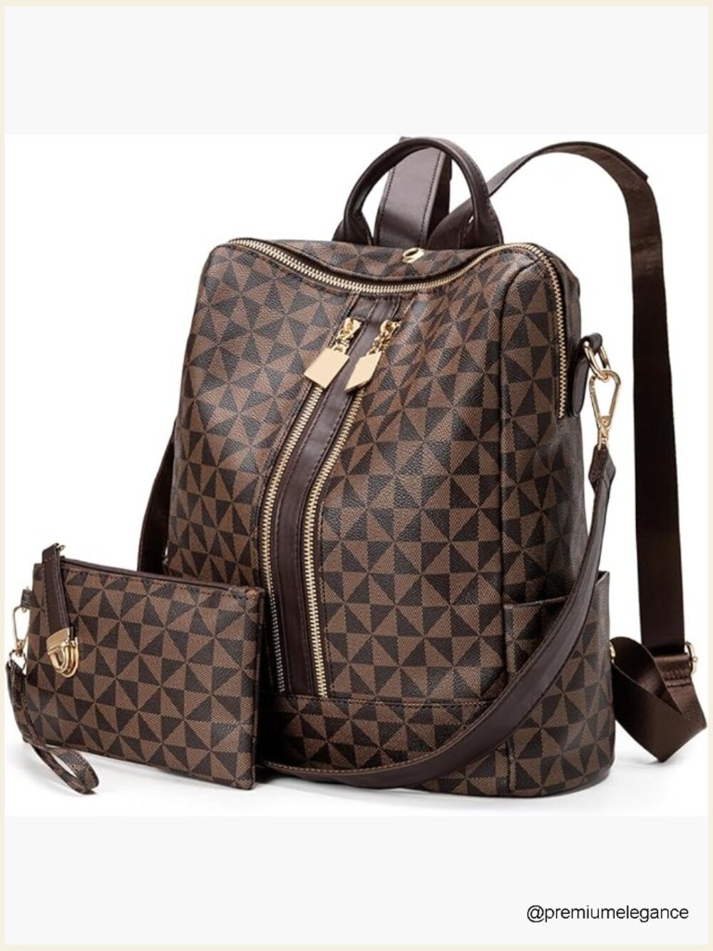 Large Fashion Designer Travel Backpack Purse Anti-Theft Laptop Bag